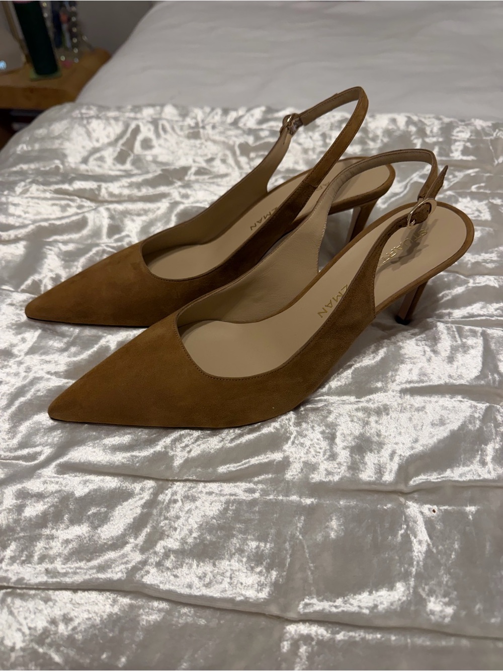 Stuart Weitzman Authentic brand new!!!Pointed Toe Slingback Pumps in Brown Suede - Picture 5 of 5